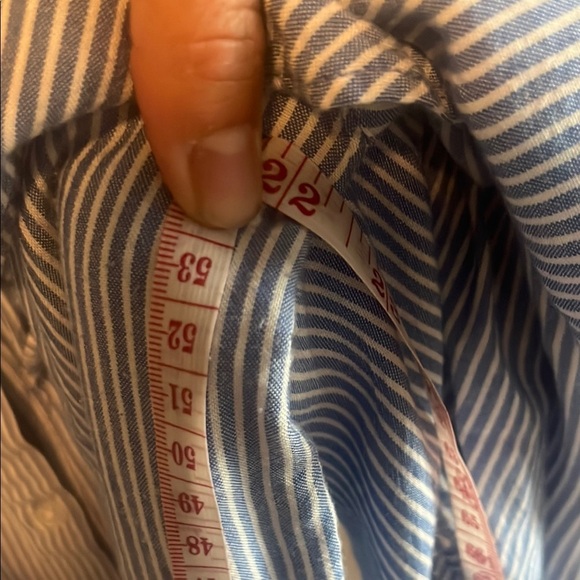 Blue Sleeveless w/ Off the Shoulder Sleeve Button Down Blouse - Picture 6 of 6